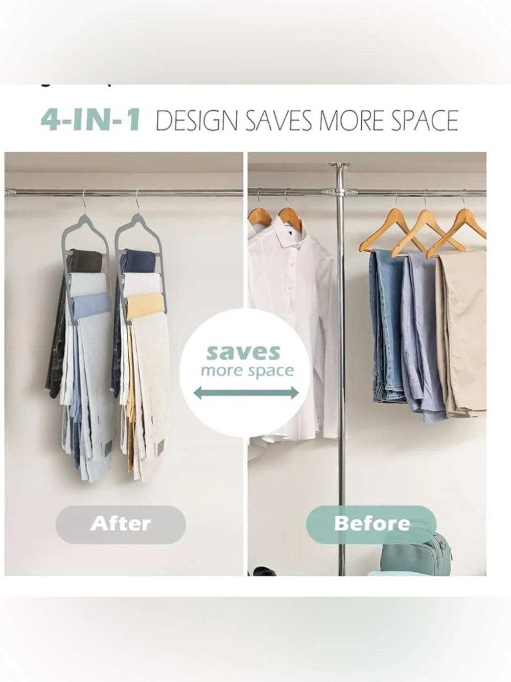 2pk Multi-Tier Gray Scarf & Tie Hanger - Space-Saving Closet Organizer NWT